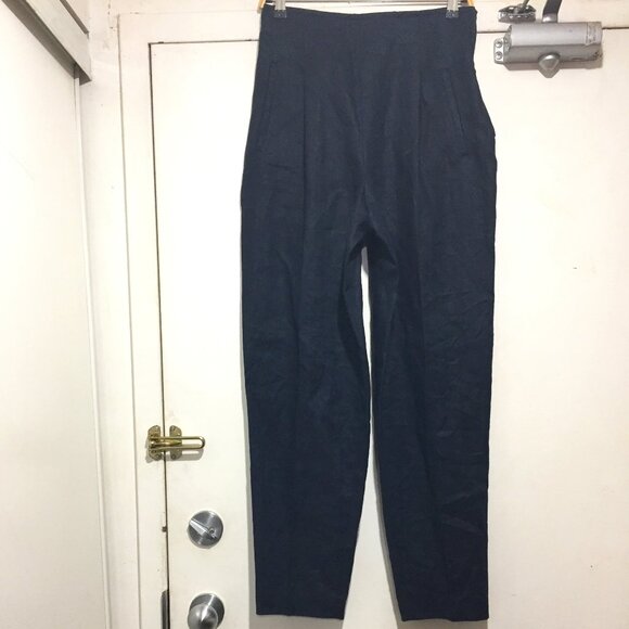 VINTAGE FINITY HIGH WAIST LINEN PANTS SIZE 10 - Picture 3 of 8